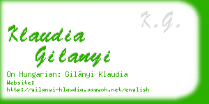 klaudia gilanyi business card