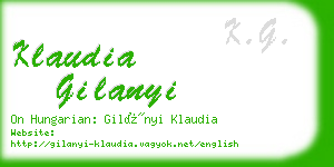 klaudia gilanyi business card